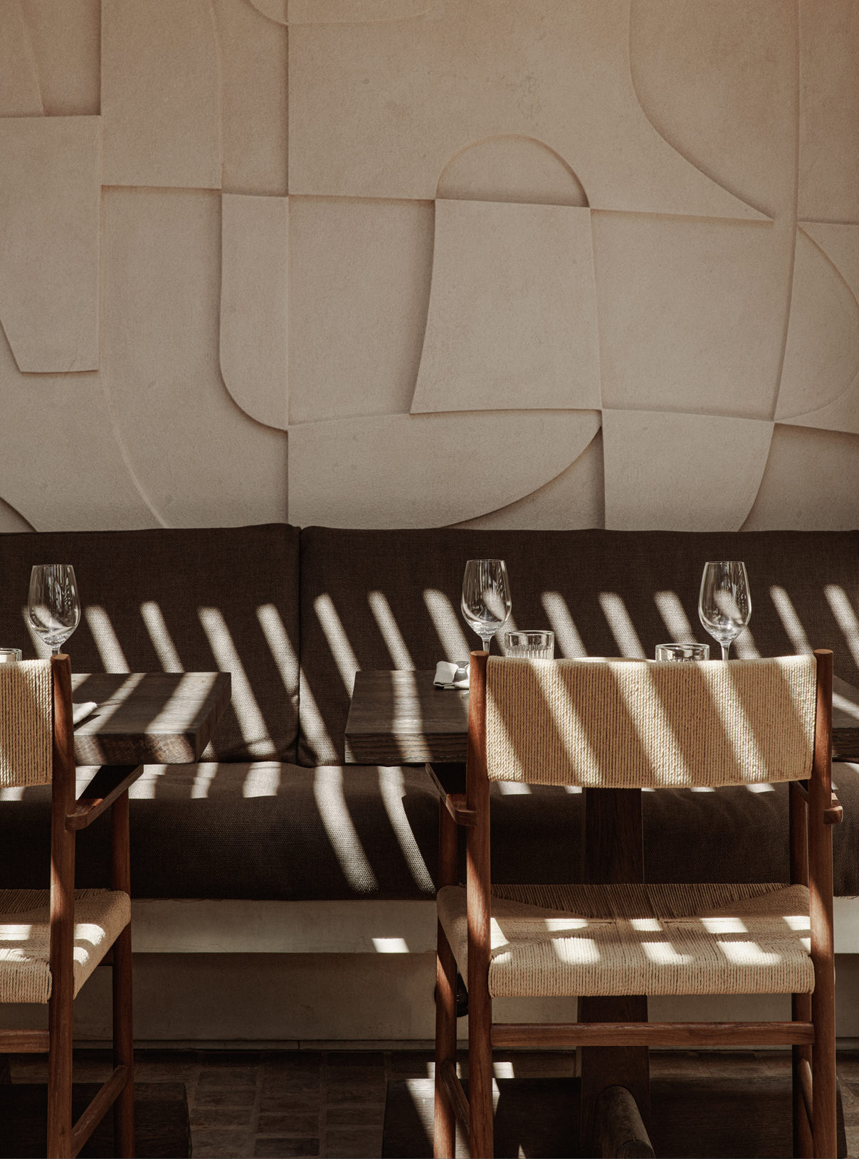 Noema Restaurant & Bar Mykonos designed by Lambs and Lions Berlin, Interior design